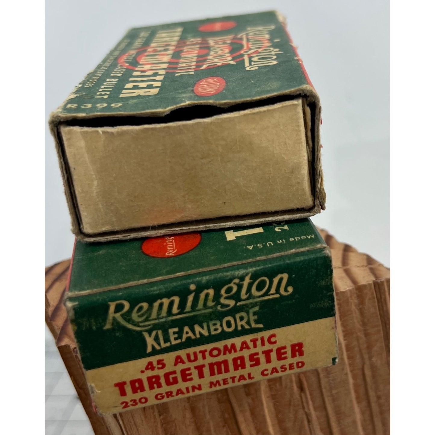 Vintage Remington Kleanbore .45 Automatic Targetmaster Ammunition Boxes ONLY