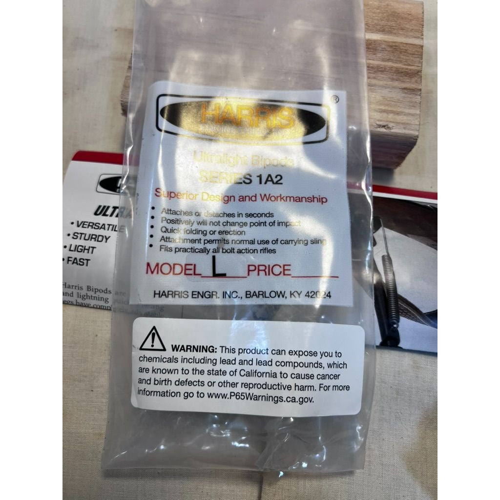Harris Engineering Series 1A2 Model L Ultralight Bipod Adjustable Rail Mount New