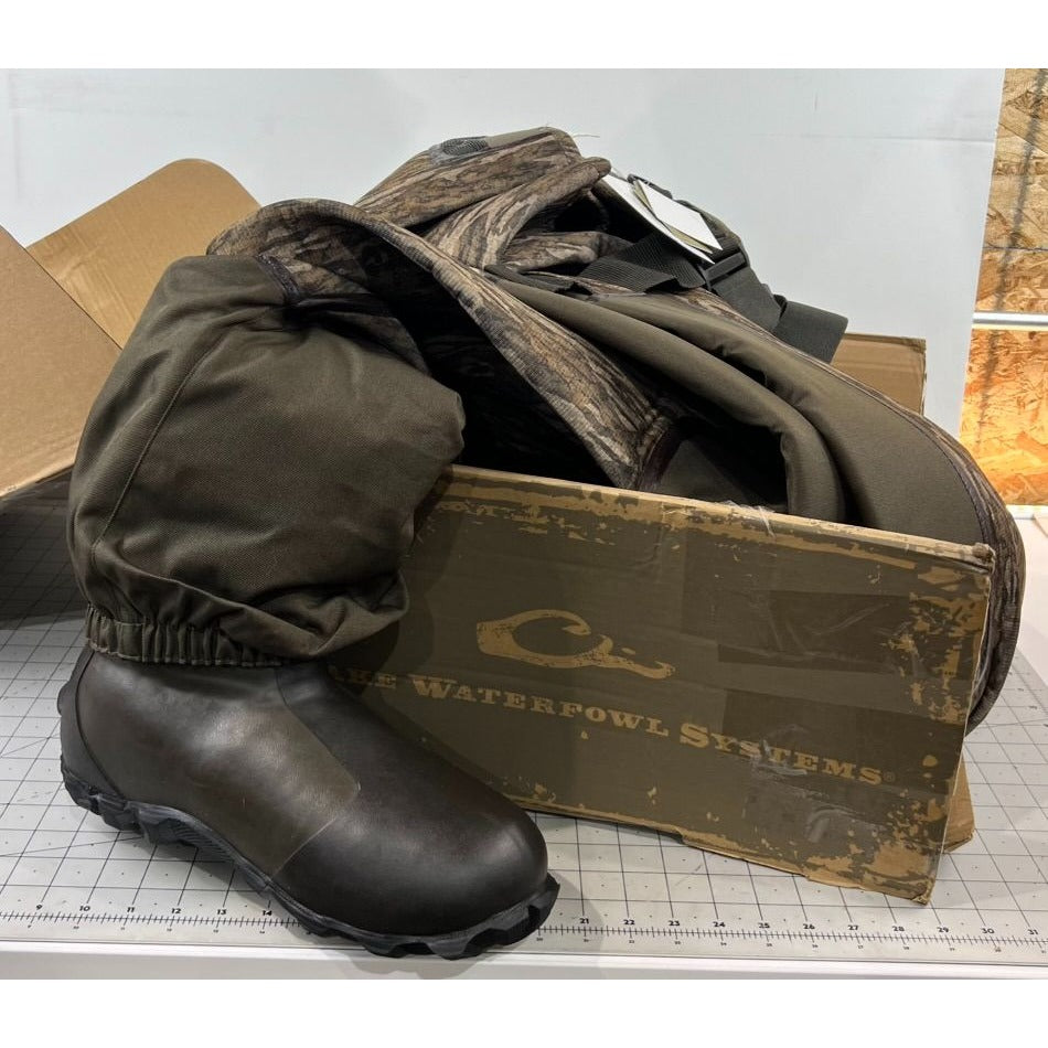 Men's Drake Waterfowl Buckshot Eqwader 1600 Neoprene 3.0 Waders Sz. 10 Mossy Oak