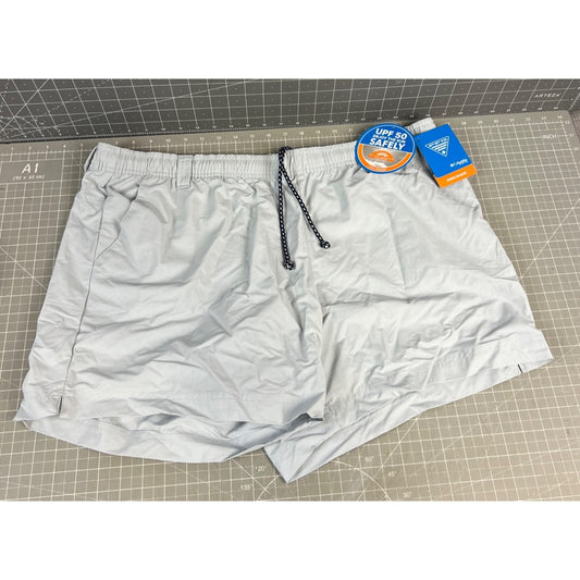 Columbia Womens PFG Backcast Water Shorts Sz. XXL UPF 50 Omni-Shade Light Gray
