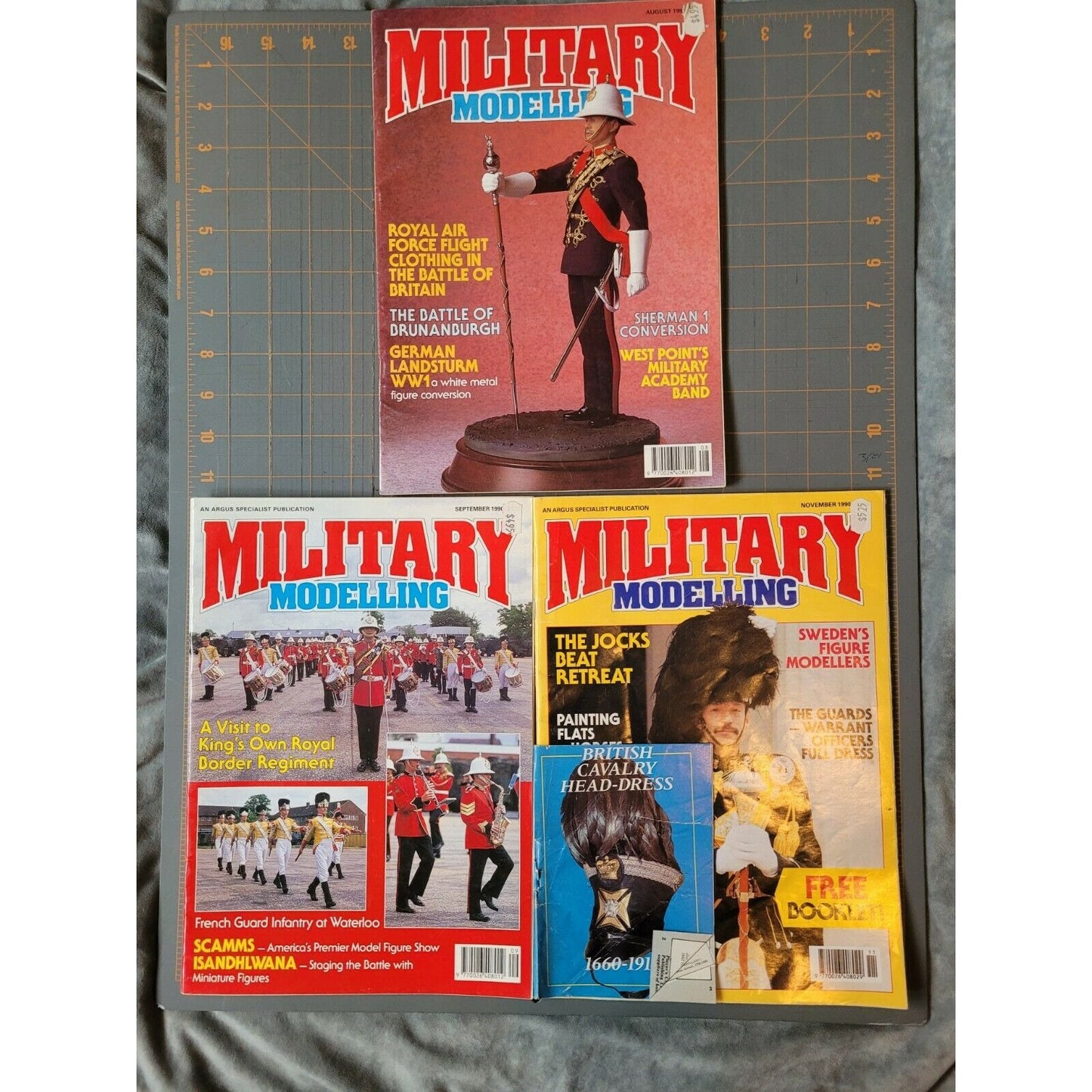 Vintage Military Modelling Magazine Lot August September November 1990