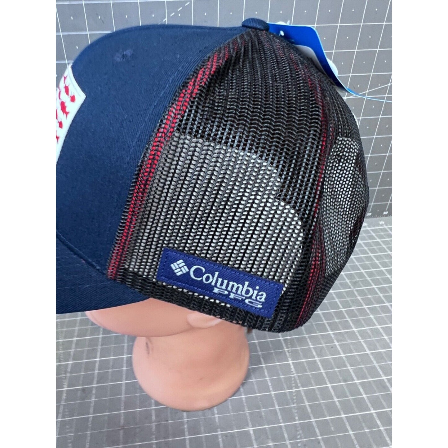 Columbia PFG Fish Flag Snapback Cap NEW Navy Blue
