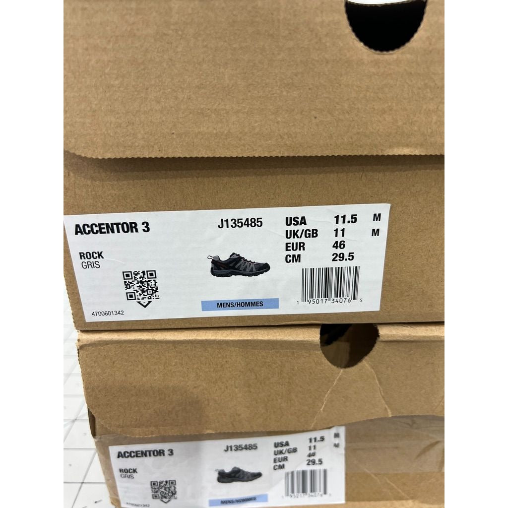 Merrell Accentor 3 Mens Hiking Shoes Size 11.5 Rock/Gray New With Box