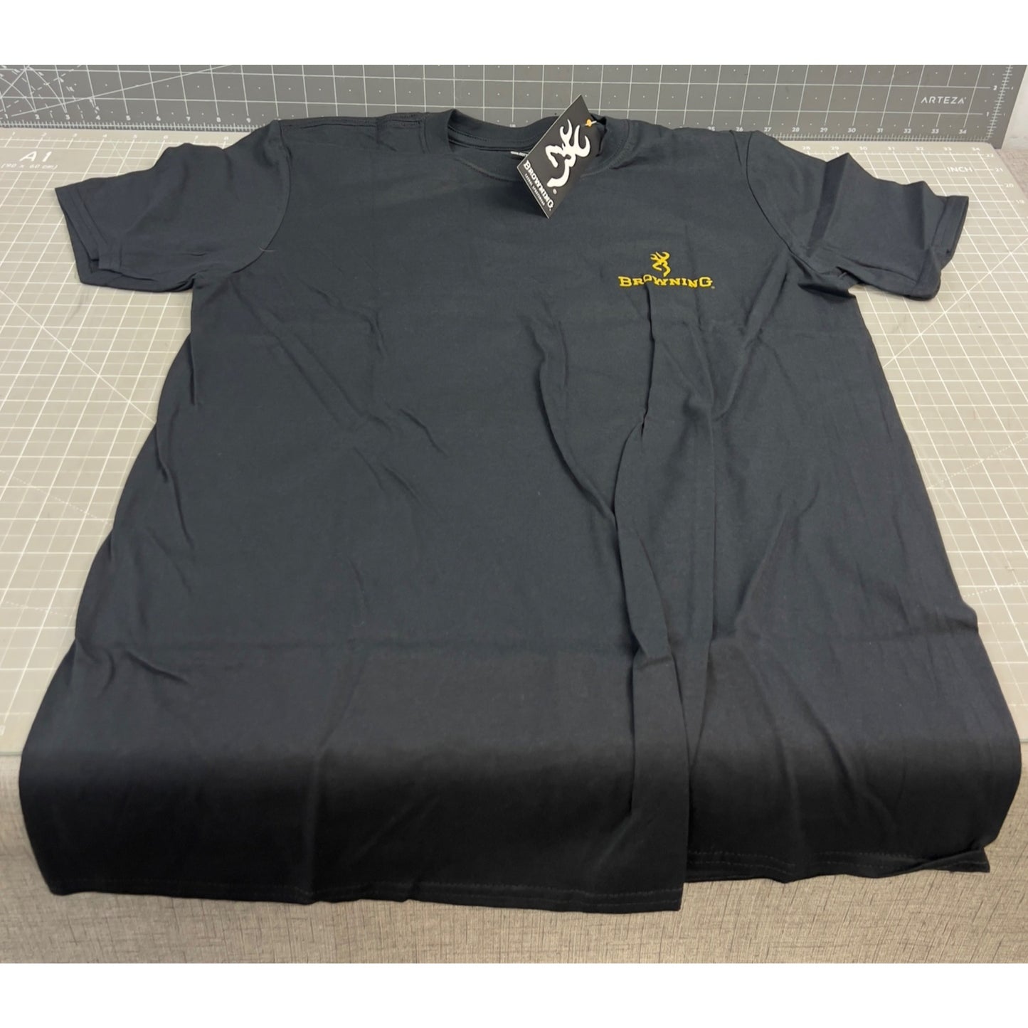 Browning Men’s Camo Over Under Graphic T-Shirt Medium Black Cotton Casual