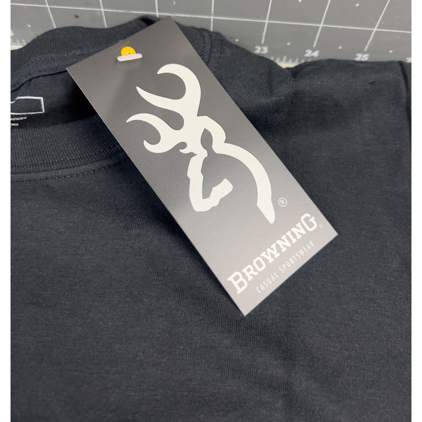 Browning Men’s Camo Over Under Graphic T-Shirt Medium Black Cotton Casual