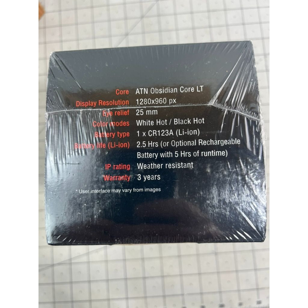 ATN ODIN LT 320 2-41x19mm Compact Thermal Monocular Black TIMNODN319X New Sealed
