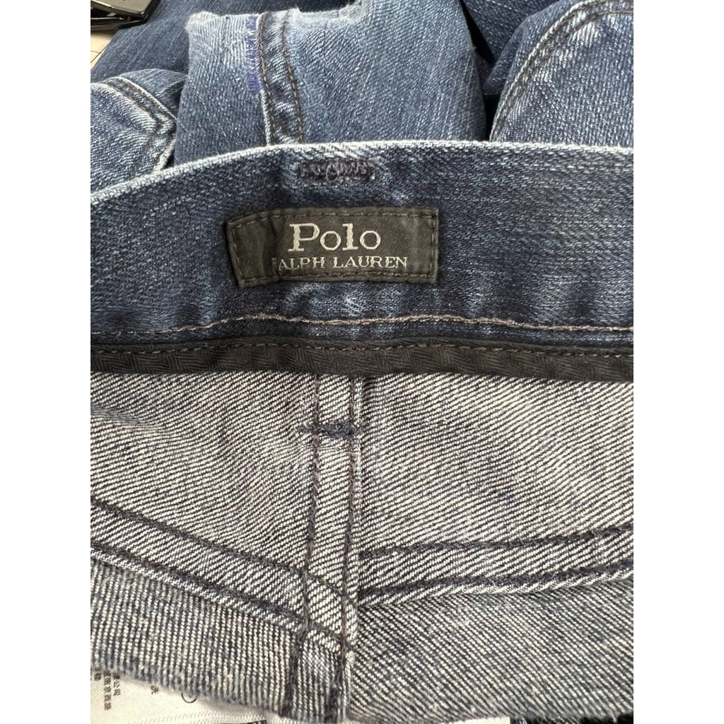 Polo Ralph Lauren Men's Denim Jeans 32x32 Straight-Leg Indigo Blue