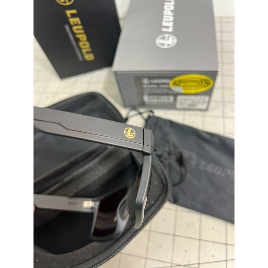 Leupold Becnara Matte Black Sunglasses w/Bronze Mirror Polarized Lens & Case New