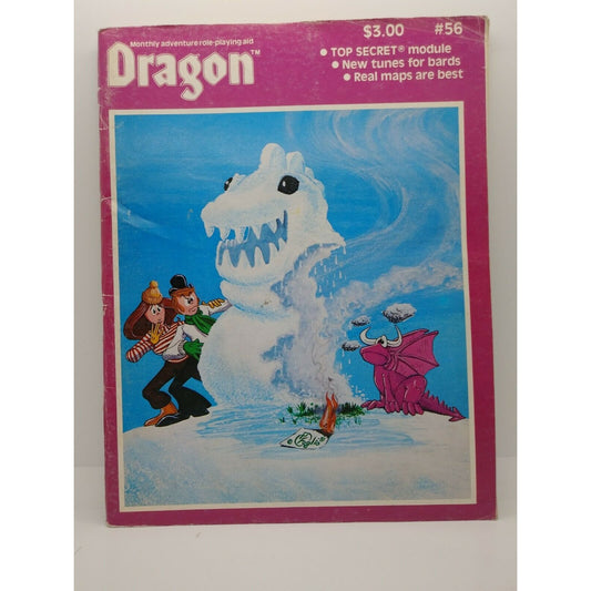 Vintage Dragon Magazine Issue #56 December 1981 Role-Playing Aid By TSR