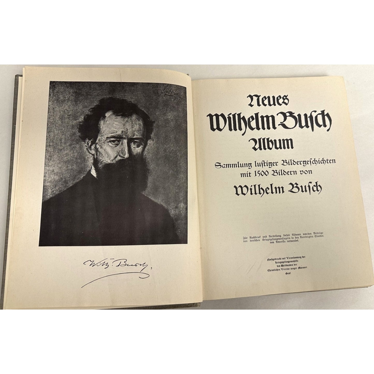 Neues Wilhelm Busch Album German Text 1500 Illustrations Hardcover 428 Pages 11.25x9