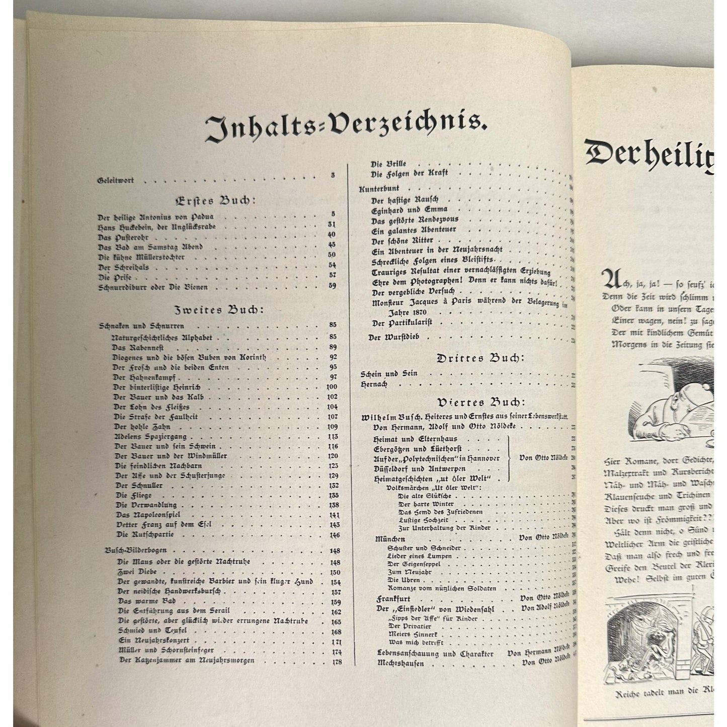 Neues Wilhelm Busch Album German Text 1500 Illustrations Hardcover 428 Pages 11.25x9